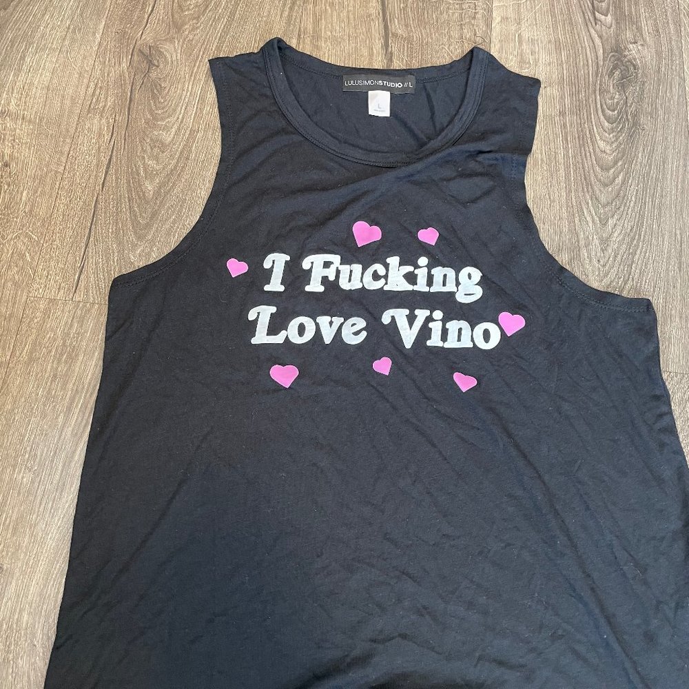 Black Graphic Tank Top